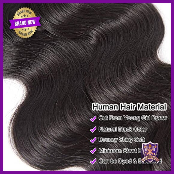 3 Bundles Brazilian Body Wave Human Hair Extensions 16 18 20 Inch main image 5